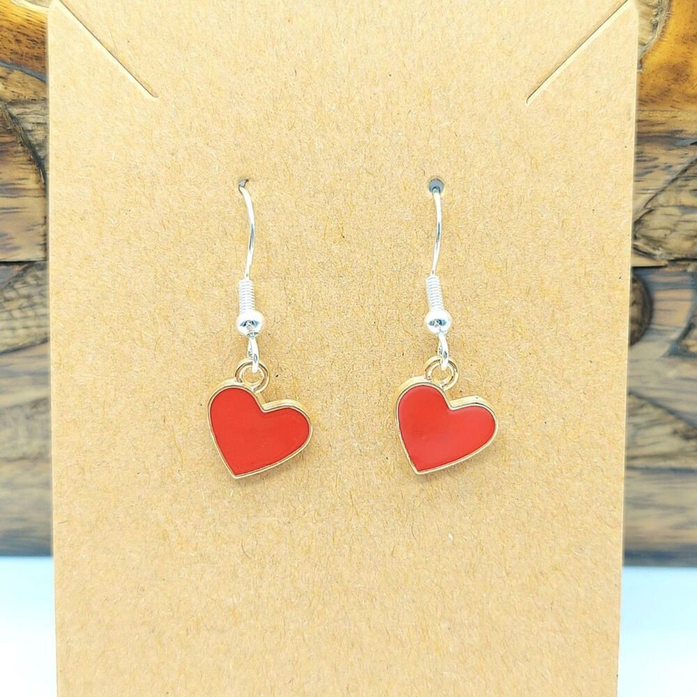 Red Heart Earrings Valentine's Day